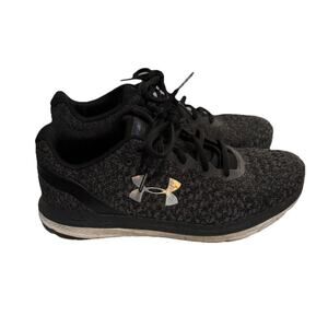 Under Armour Charged Impulse Knit Sneakers Black Gray Women's Size 9 Lace‎ Up